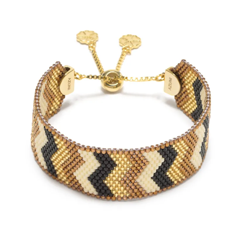 Onika Zig Zag Miyuki Bead Bracelet sold by Azuni London
