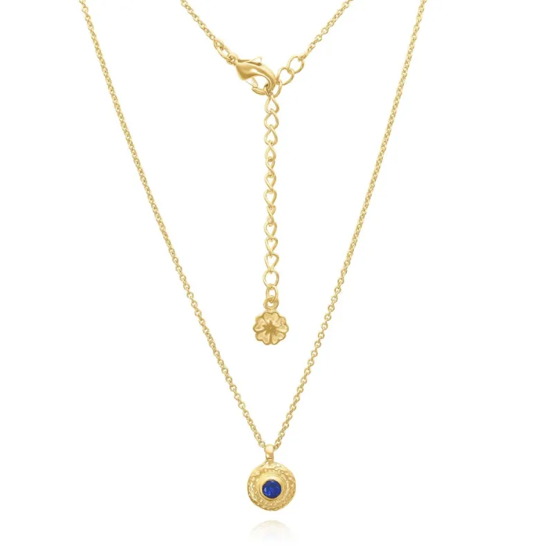 Luna Single Disc Pendant Necklace sold by Azuni London