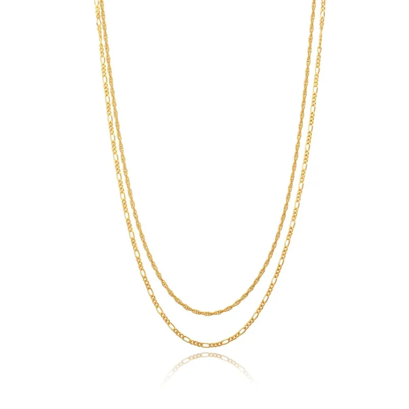 Long Rope and Long Figaro Chain Set sold by Azuni London