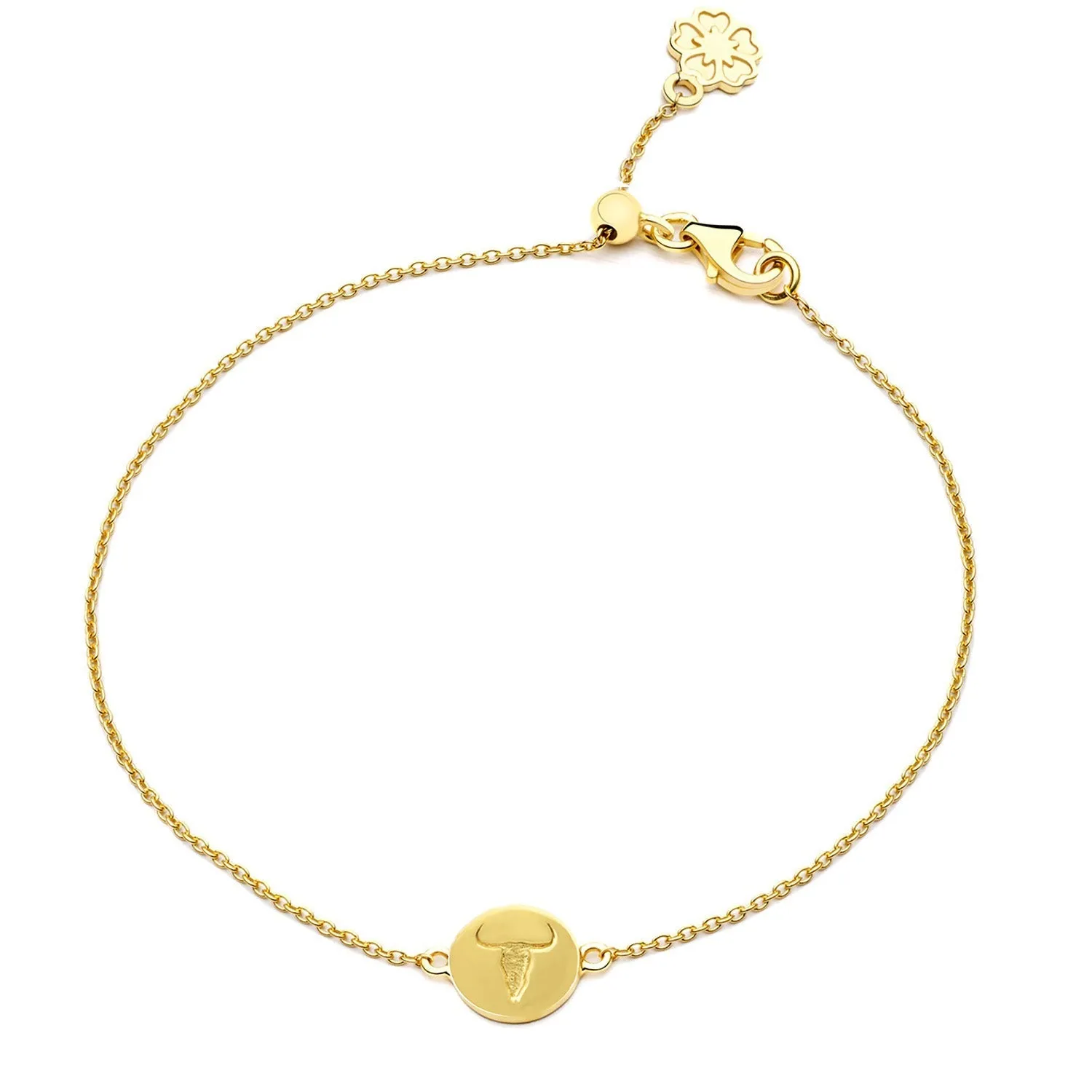 Gold Vermeil Steer Head Coin Bracelet sold by Azuni London