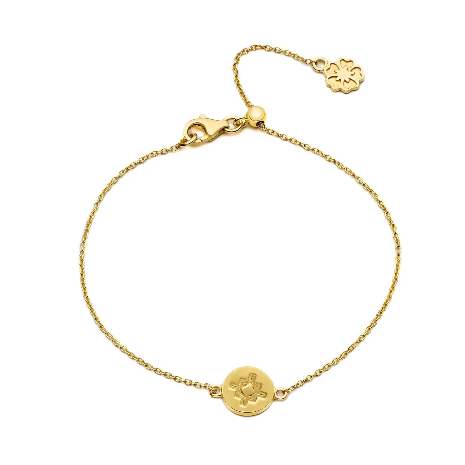 Inca Cross Gold Vermeil Coin Bracelet sold by Azuni London