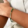Milos Mixed Gemstone and Gold Beaded Bracelet sold by Azuni London