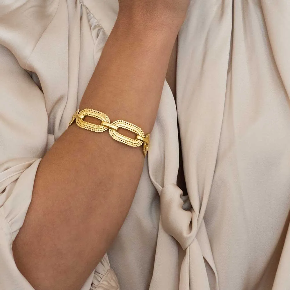 Chunky Oval Link Chain Bracelet sold by Azuni London product image thumbnail 2