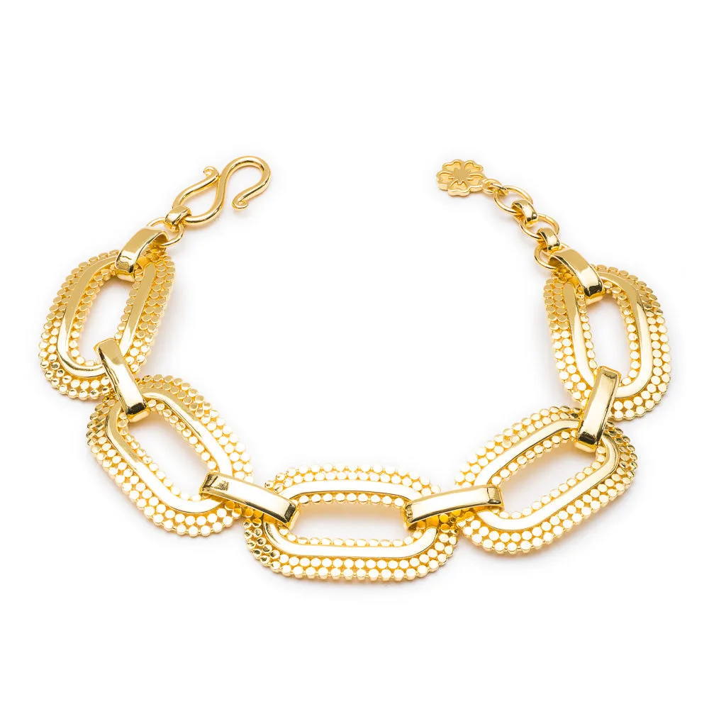 Chunky Oval Link Chain Bracelet sold by Azuni London