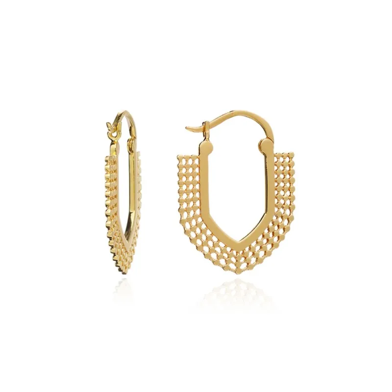 Etrusca Gold Tribal Hoops sold by Azuni London