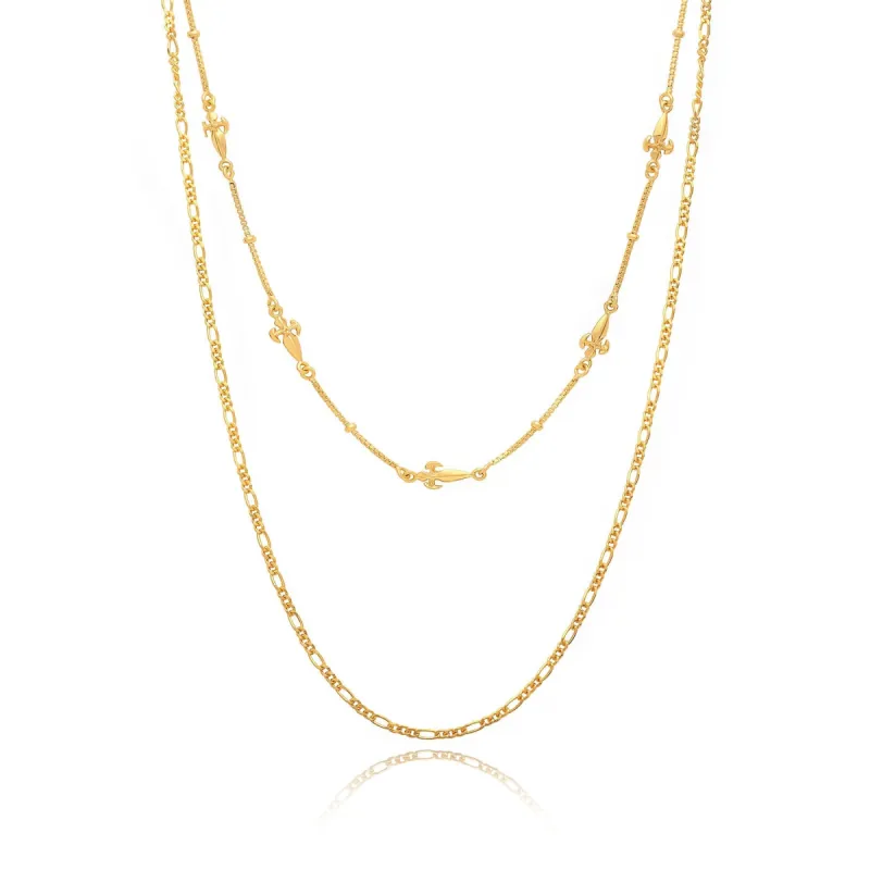 Short Dagger and Long Figaro Chain Set sold by Azuni London