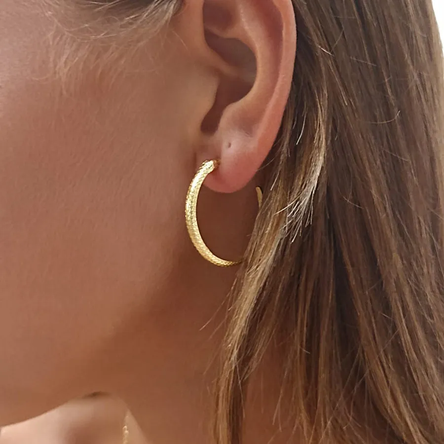 Medusa Gold Snake Hoop Earrings sold by Azuni London product image thumbnail 2