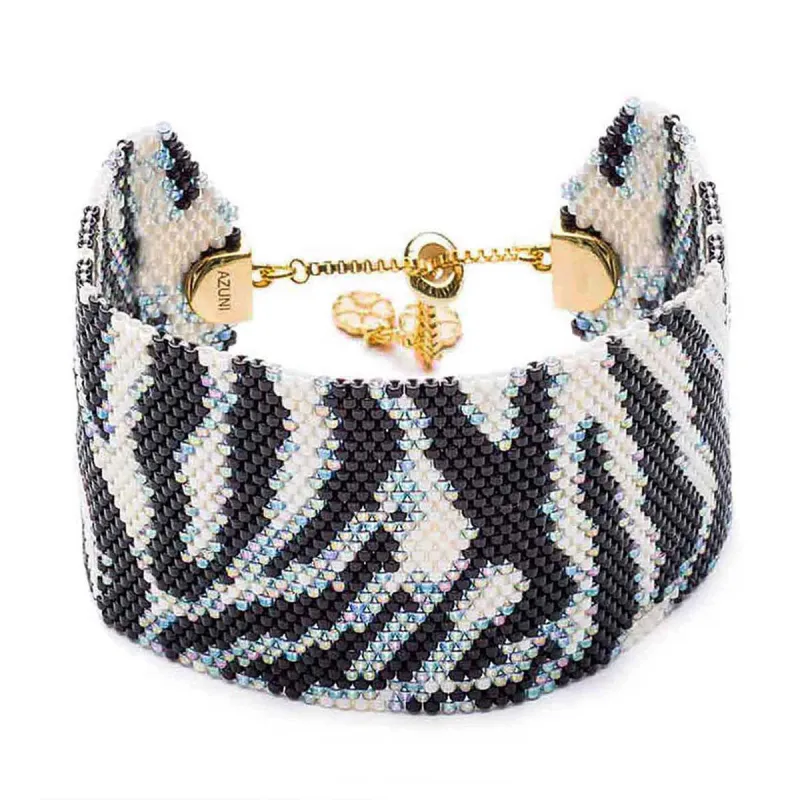 Zebra Hand Stitched Cuff: Zebra sold by Azuni London