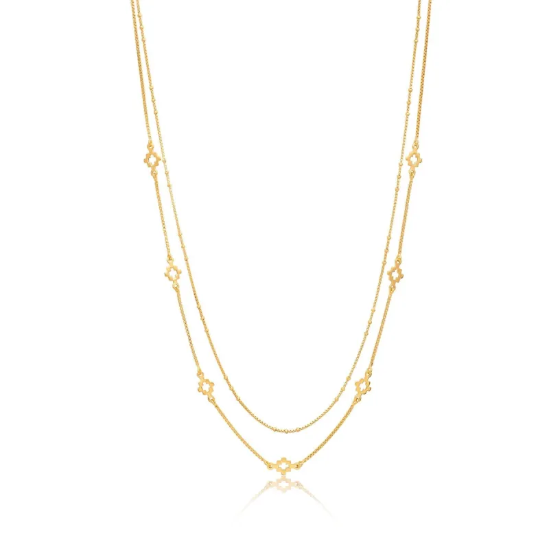 Satellite and Inca Cross Chain Set sold by Azuni London