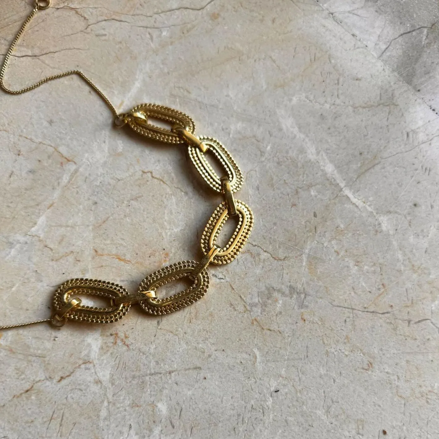 Chunky Oval Link Necklace sold by Azuni London product image thumbnail 4