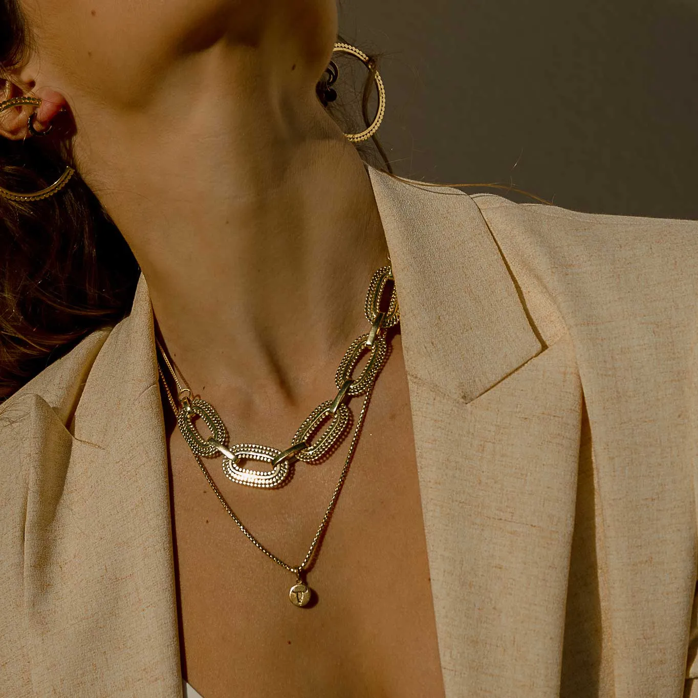 Chunky Oval Link Necklace sold by Azuni London product image thumbnail 2