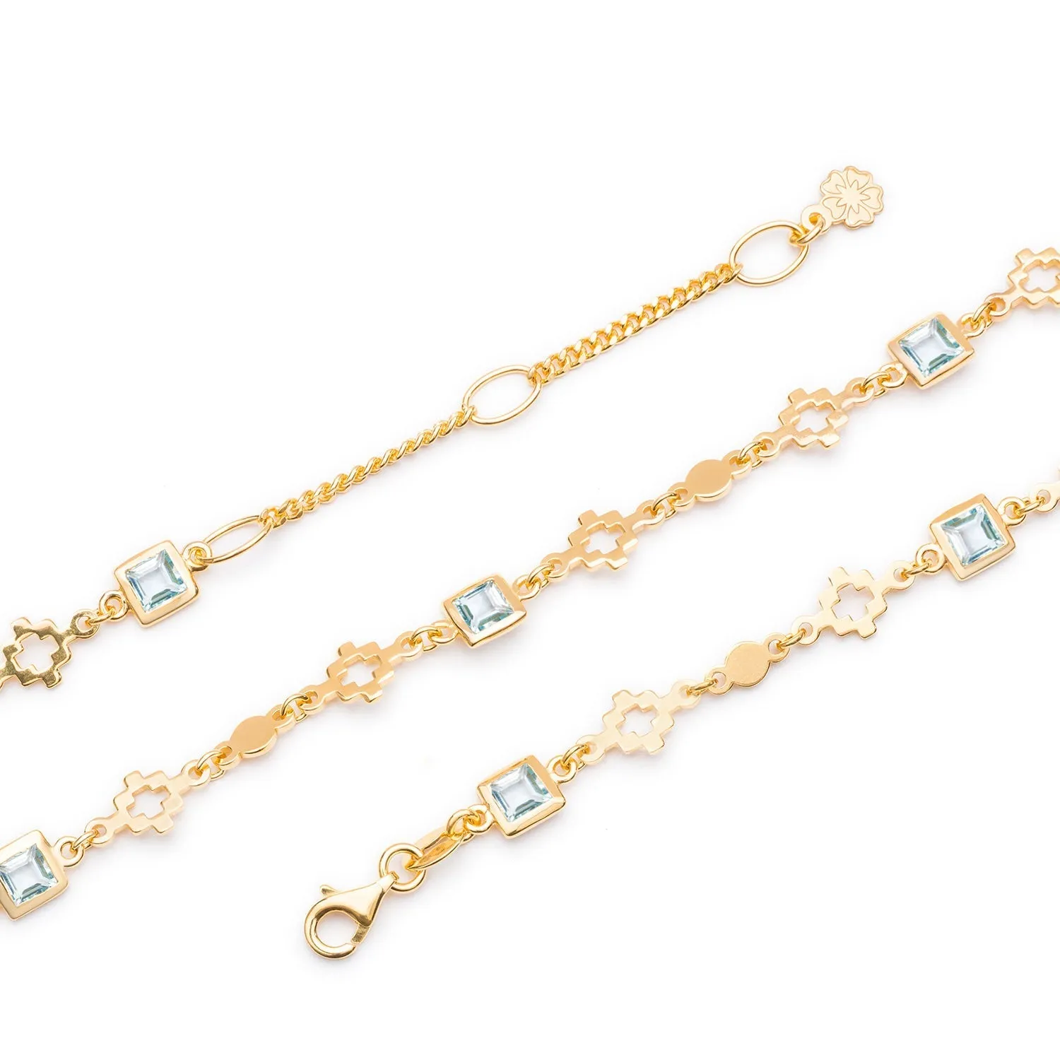 Inca Cross Necklace with Blue Topaz sold by Azuni London product image thumbnail 3