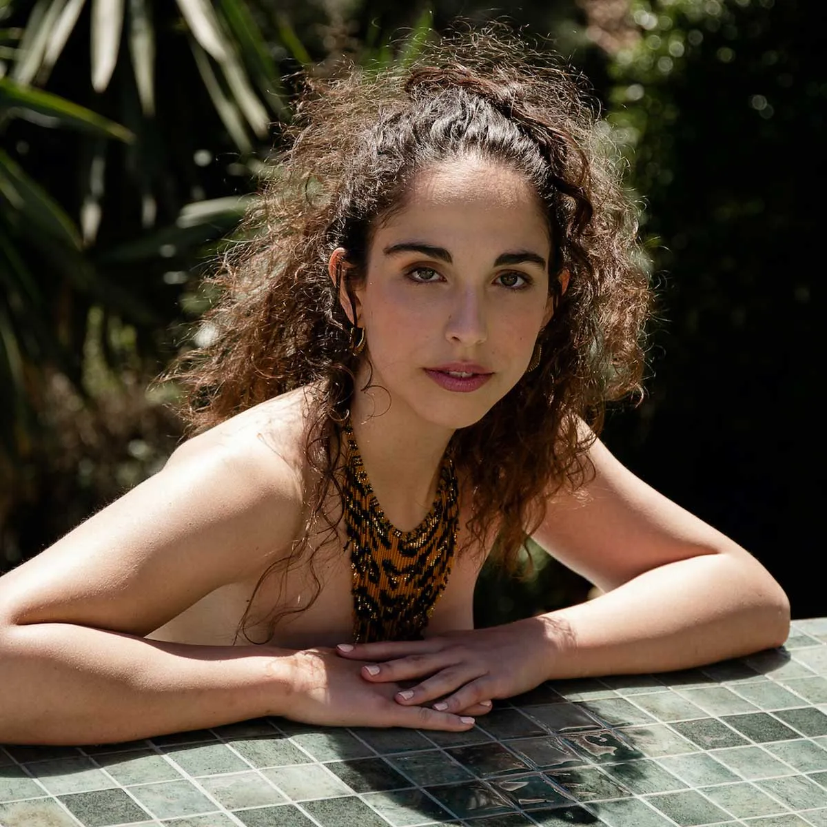 Leopard Beaded Fantail Necklace sold by Azuni London product image thumbnail 3