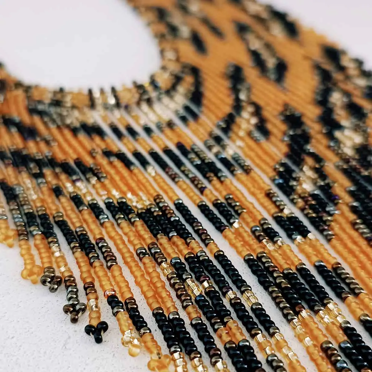 Leopard Beaded Fantail Necklace sold by Azuni London product image thumbnail 4