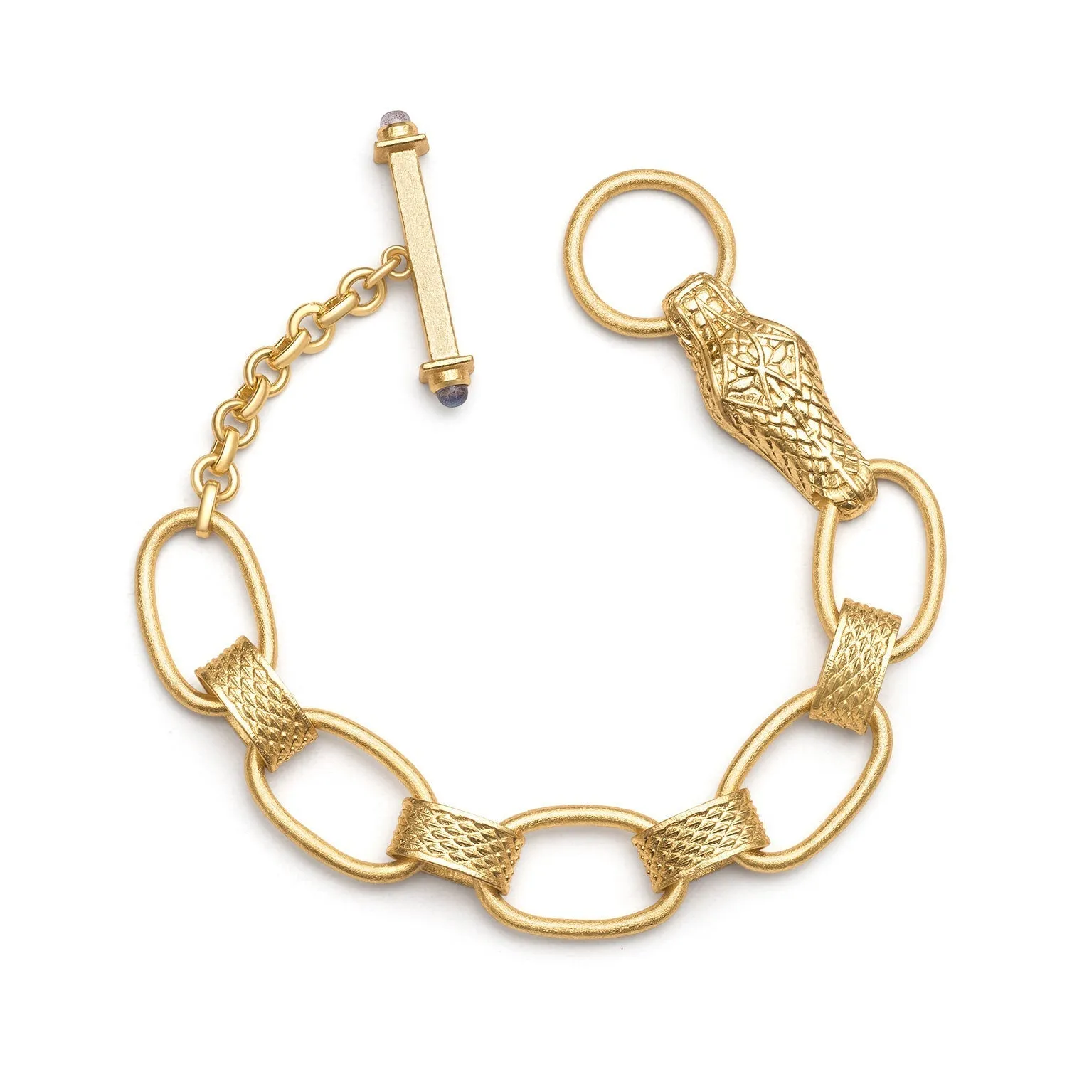 Medusa Chunky Gold Chain Snake Bracelet sold by Azuni London product image thumbnail 4