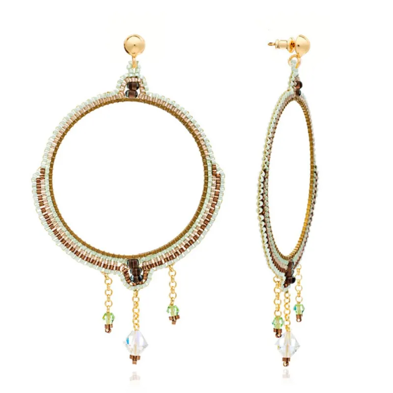 Bonita Large Chandelier Crystal Earrings sold by Azuni London