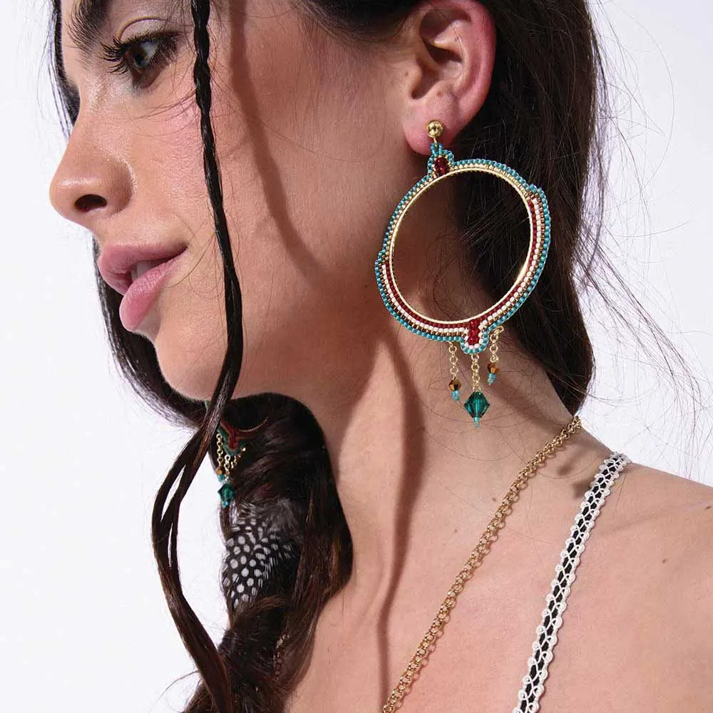 Bonita Large Chandelier Crystal Earrings sold by Azuni London product image thumbnail 2