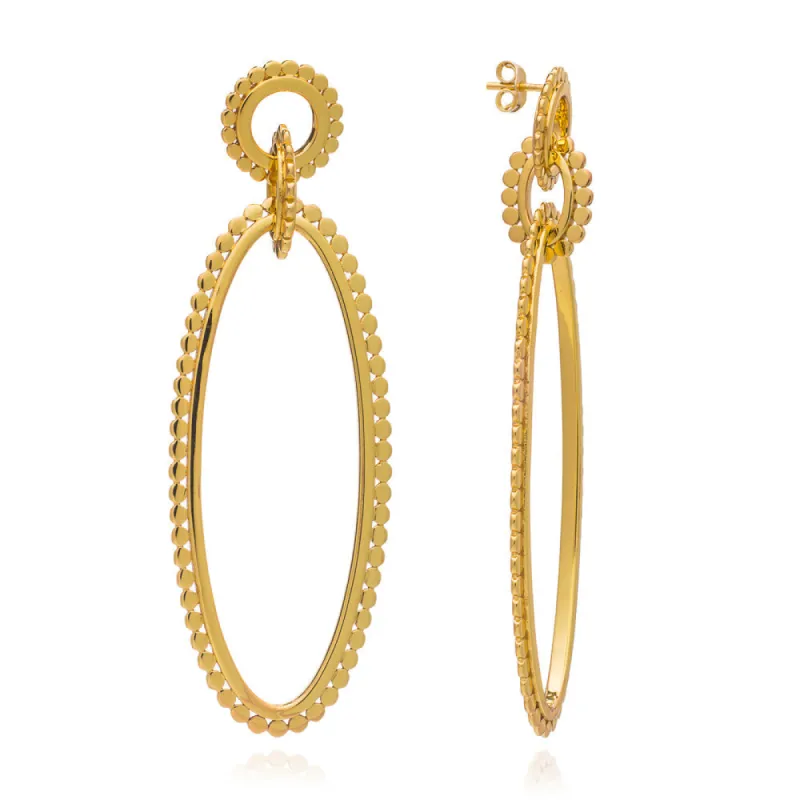 Statement Bold Gold Multi Hoop Earrings sold by Azuni London