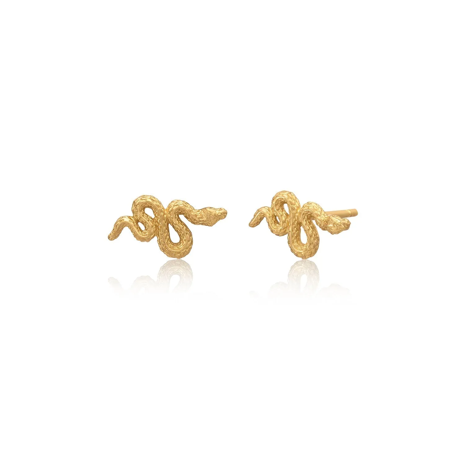 Medusa Mini Snake Stud Earrings sold by Azuni London