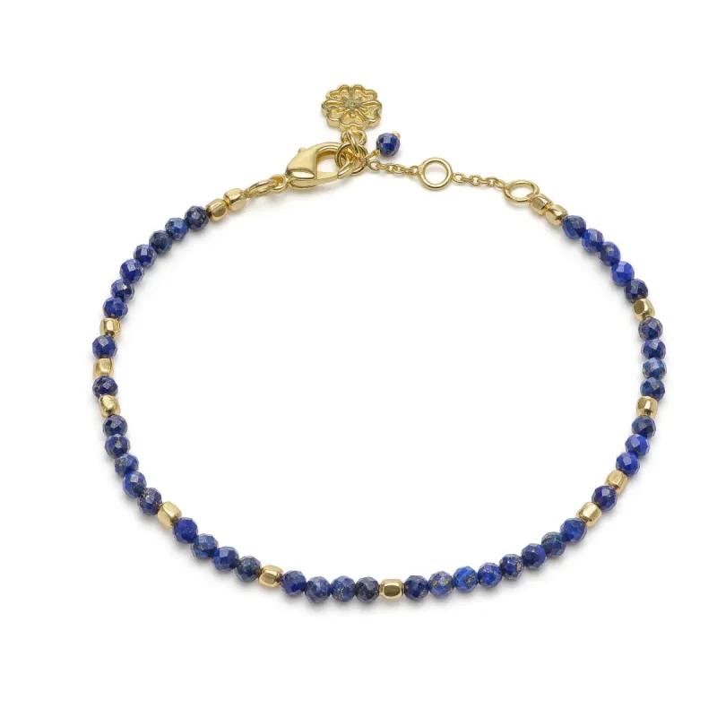 Milos Gemstone and Gold Bead Bracelet sold by Azuni London