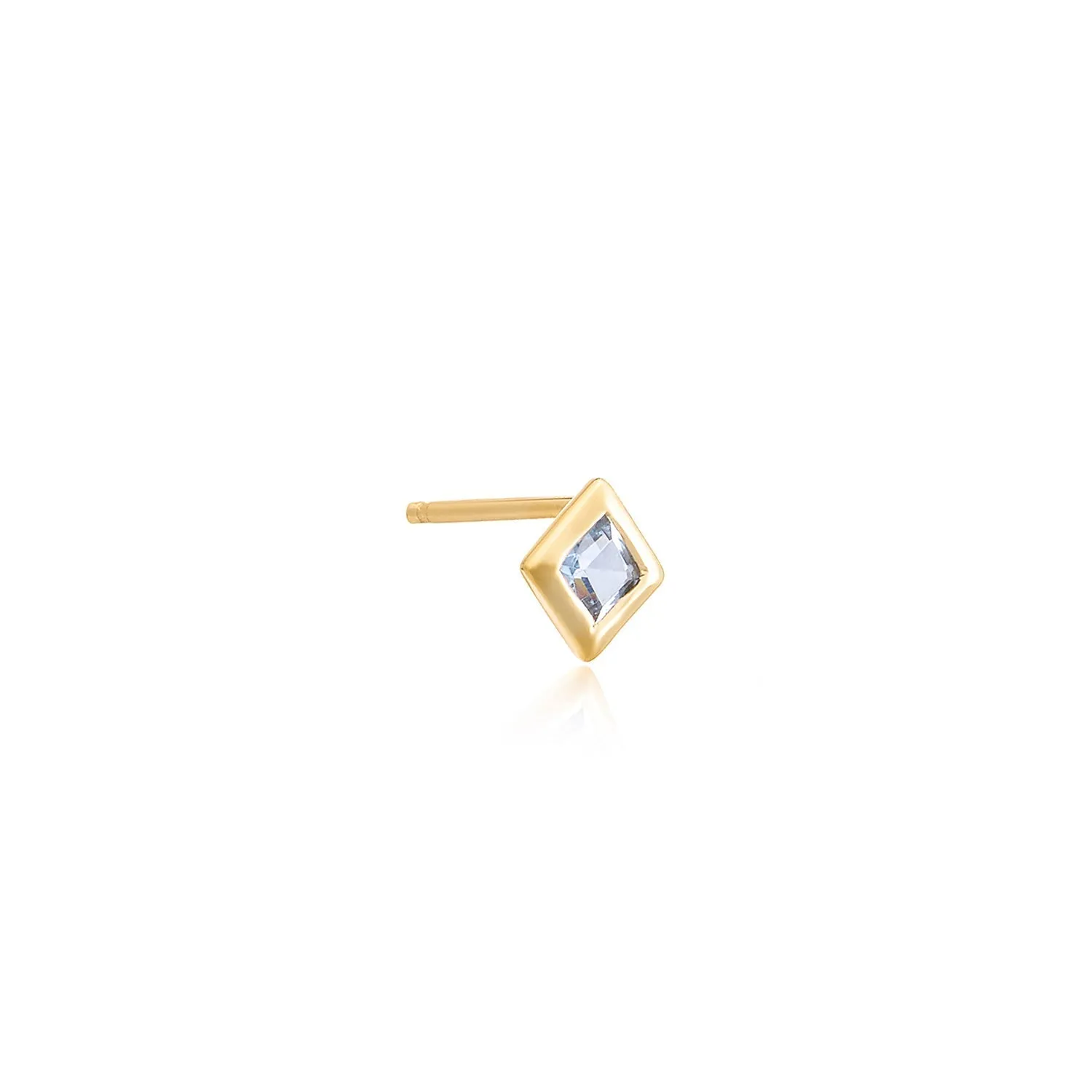 Square Cut Blue Topaz Stud sold by Azuni London product image thumbnail 3