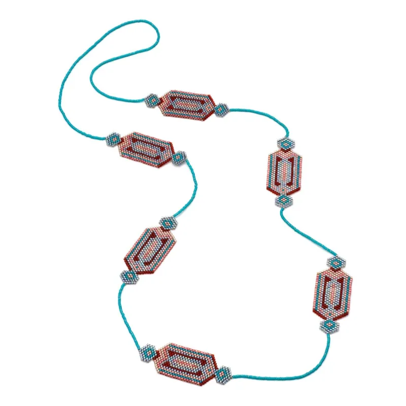 Itza Long Beaded Necklace sold by Azuni London