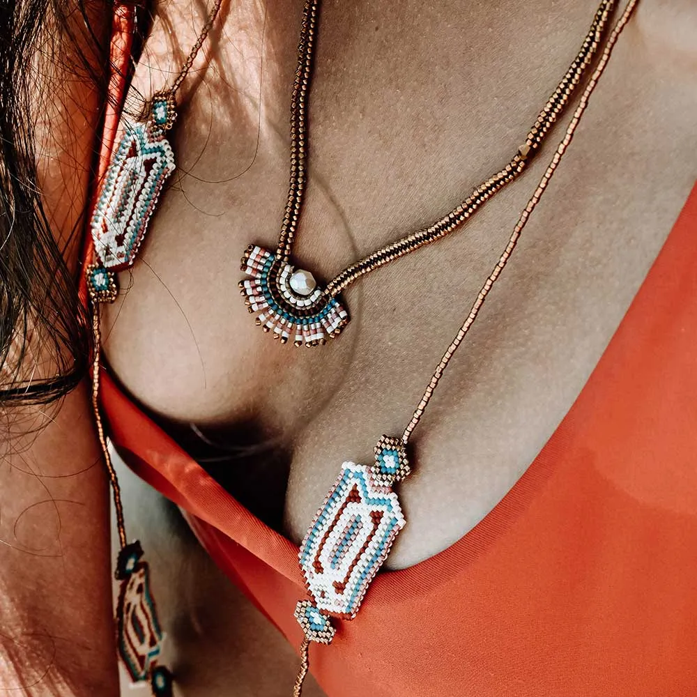 Itza Long Beaded Necklace sold by Azuni London product image thumbnail 4