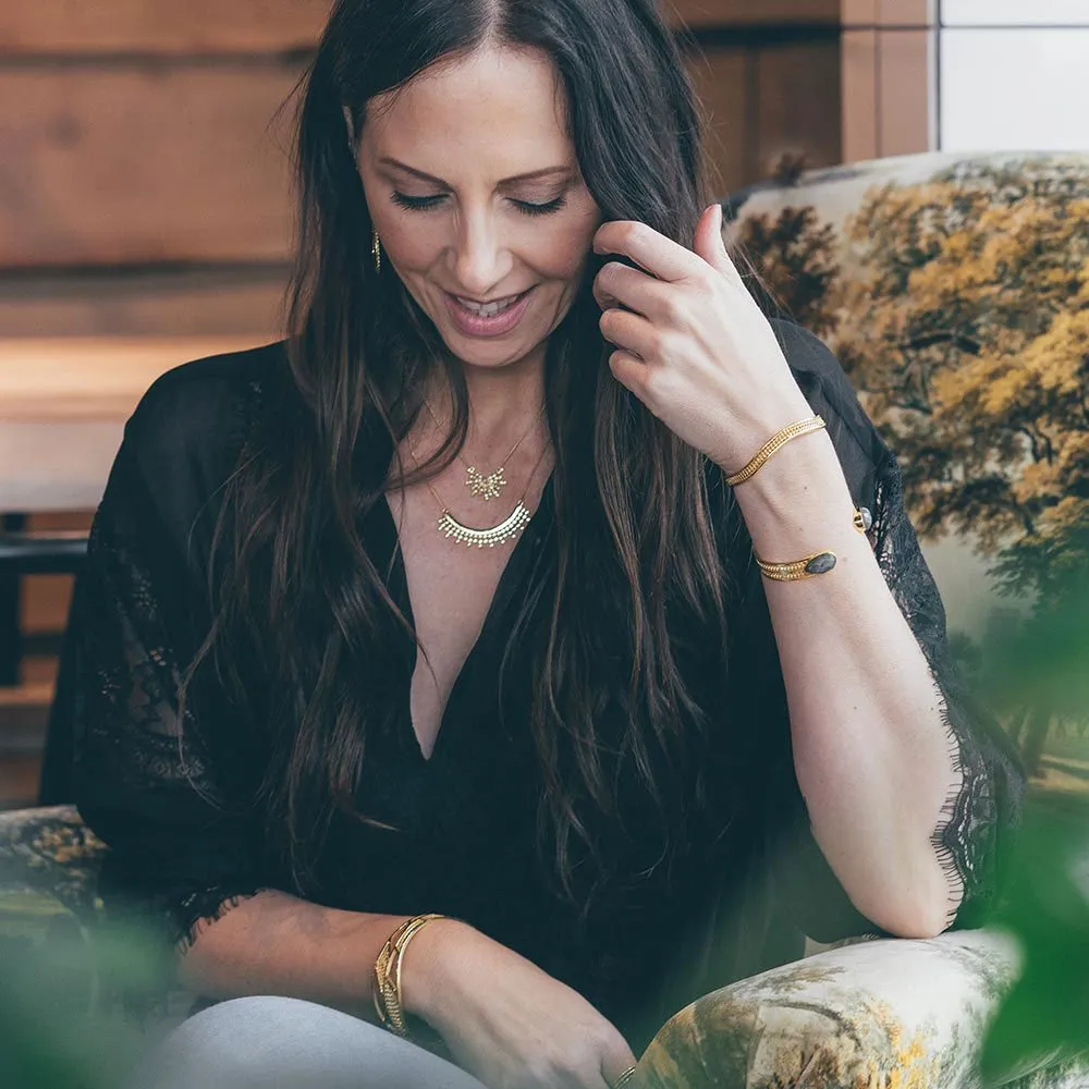 Etrusca Radiating Bead Gemstone Pendant: Rose Quartz sold by Azuni London product image thumbnail 2