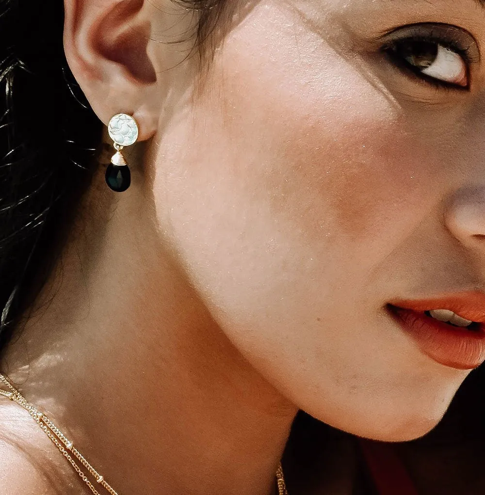 Classic Athena Drop Earrings: Black Onyx sold by Azuni London product image thumbnail 2