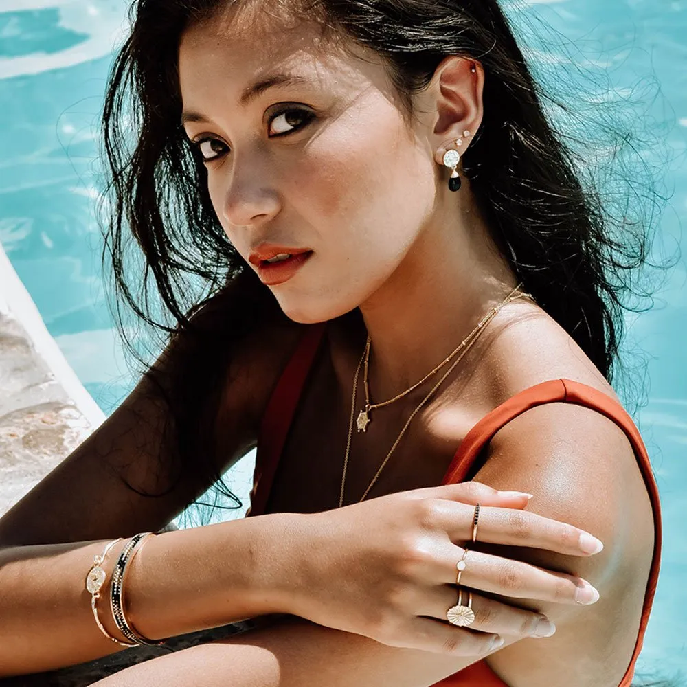 Classic Athena Drop Earrings: Black Onyx sold by Azuni London product image thumbnail 3