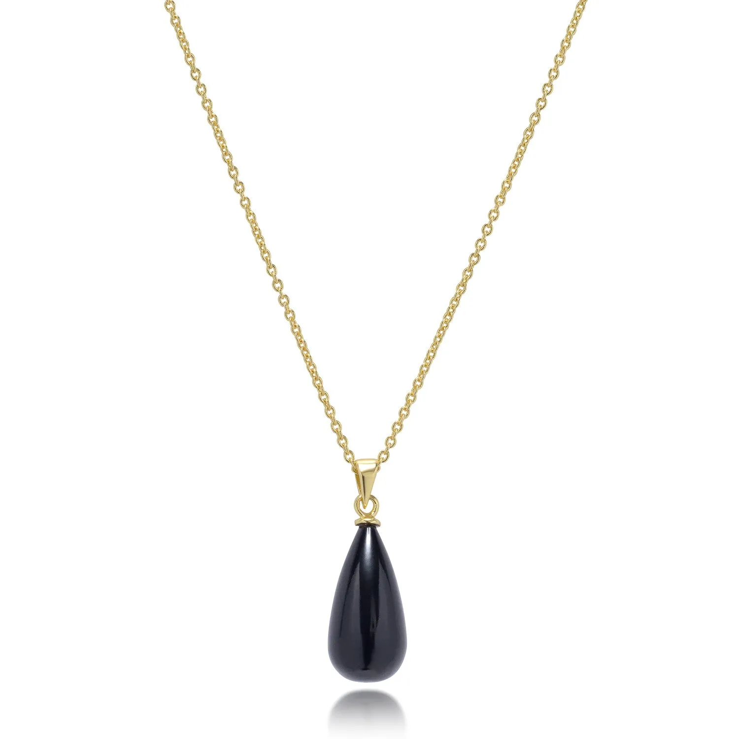 Hera Polished Stone Pendant Necklace Black Onyx sold by Azuni London