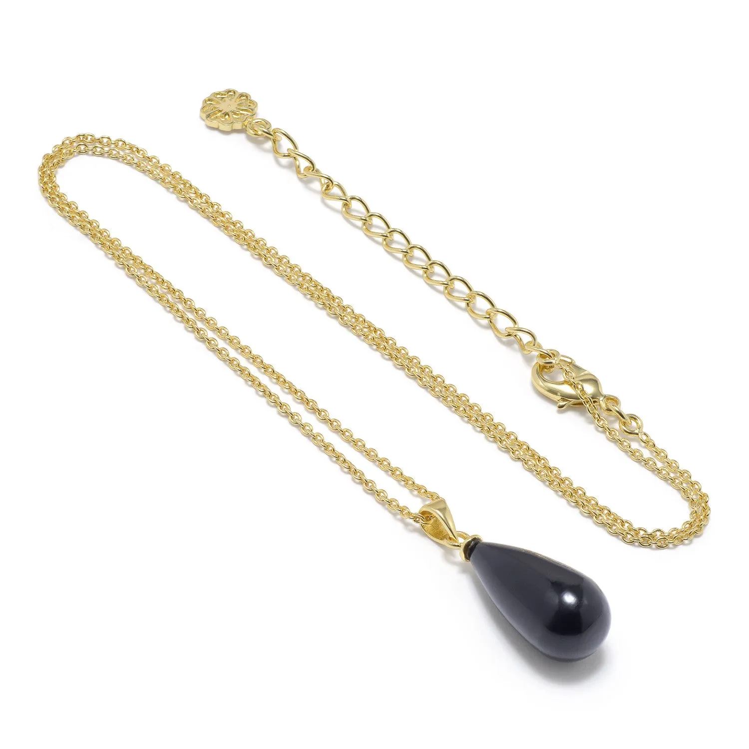Hera Polished Stone Pendant Necklace Black Onyx sold by Azuni London product image thumbnail 2