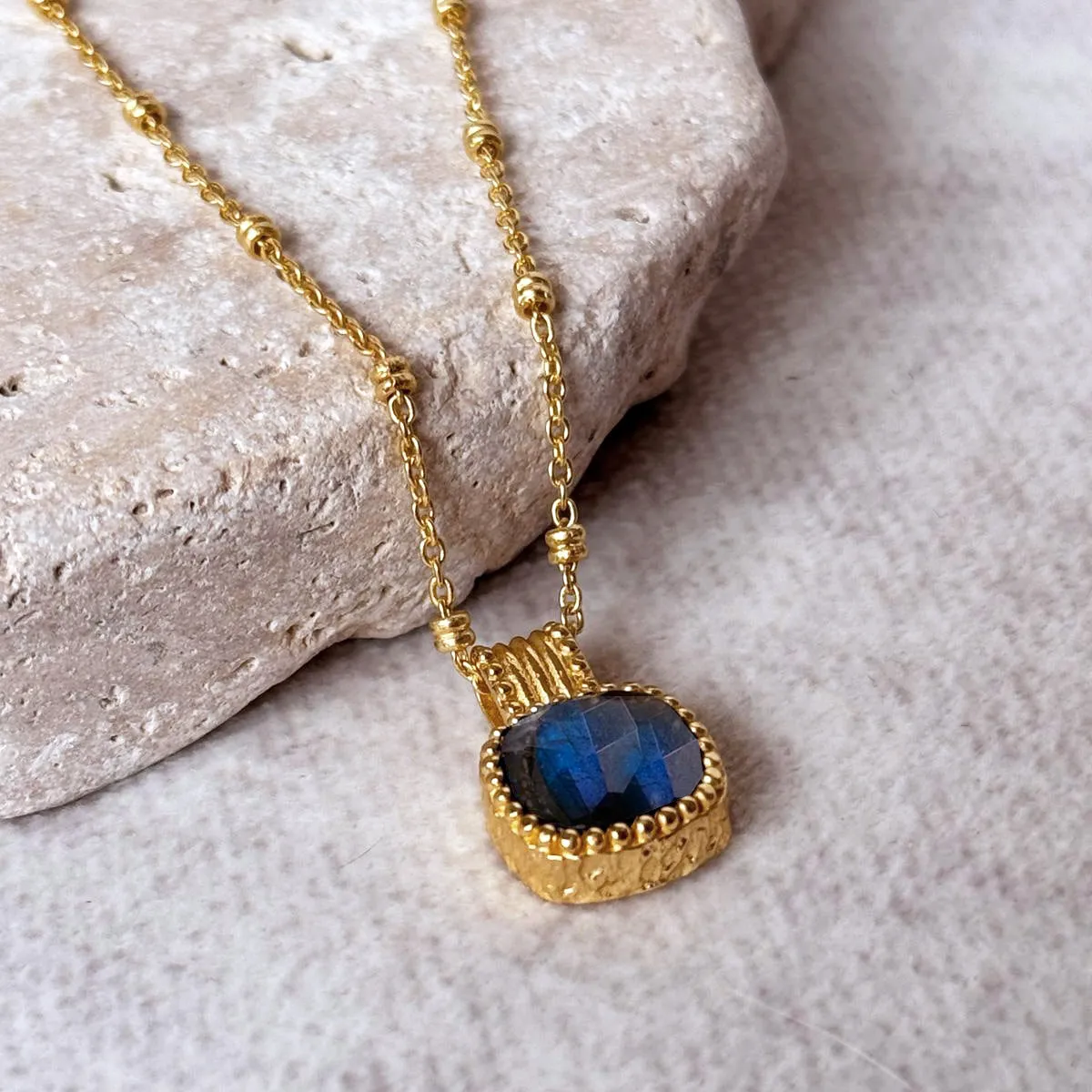 Tetra Square Gemstone Pendant with Labradorite sold by Azuni London product image thumbnail 4