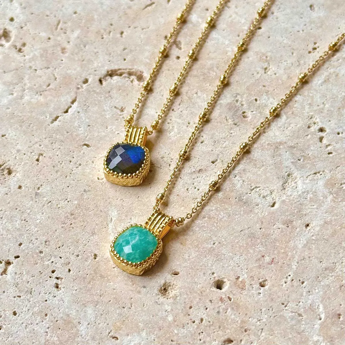 Tetra Square Gemstone Pendant with Labradorite sold by Azuni London product image thumbnail 5