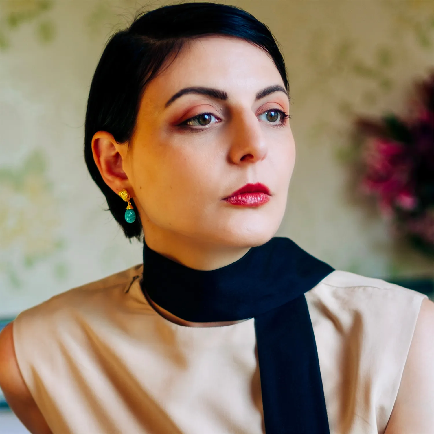 Knot Drop Gemstone Earrings Lapis sold by Azuni London product image thumbnail 2