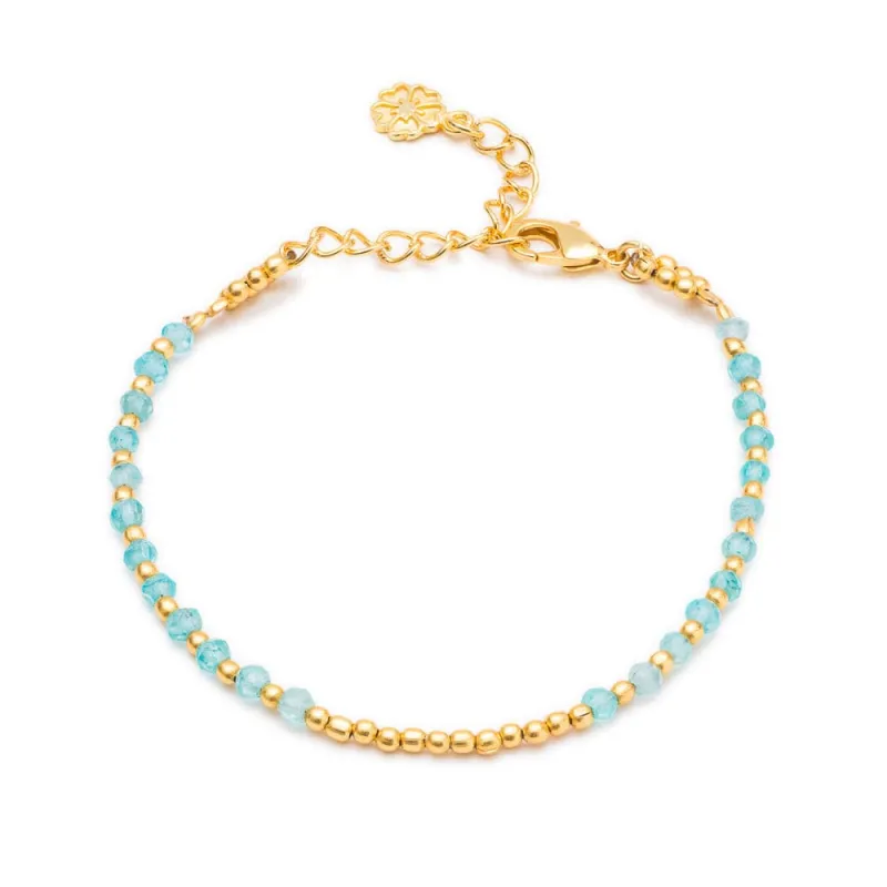 Athena Gem Beaded Bracelet Apatite sold by Azuni London