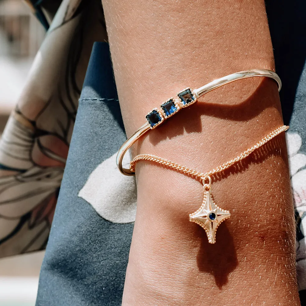 Athena Mosaic Three Stones Bangle Turquoise sold by Azuni London product image thumbnail 2