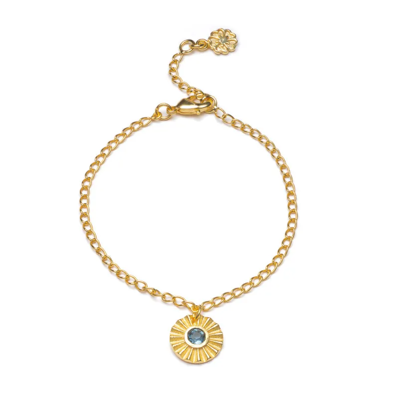 Astral Crucis Gold Bracelet Iolite sold by Azuni London