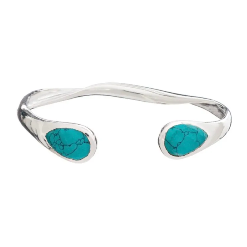 Athena Classic Bangle Silver Turquoise sold by Azuni London