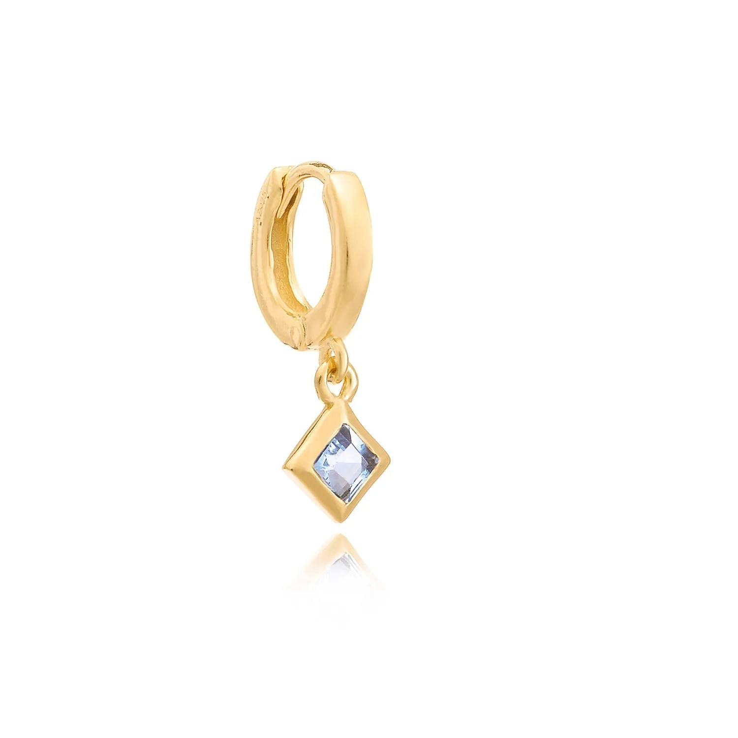 Blue Topaz Huggie Hoop Earrings sold by Azuni London product image thumbnail 3