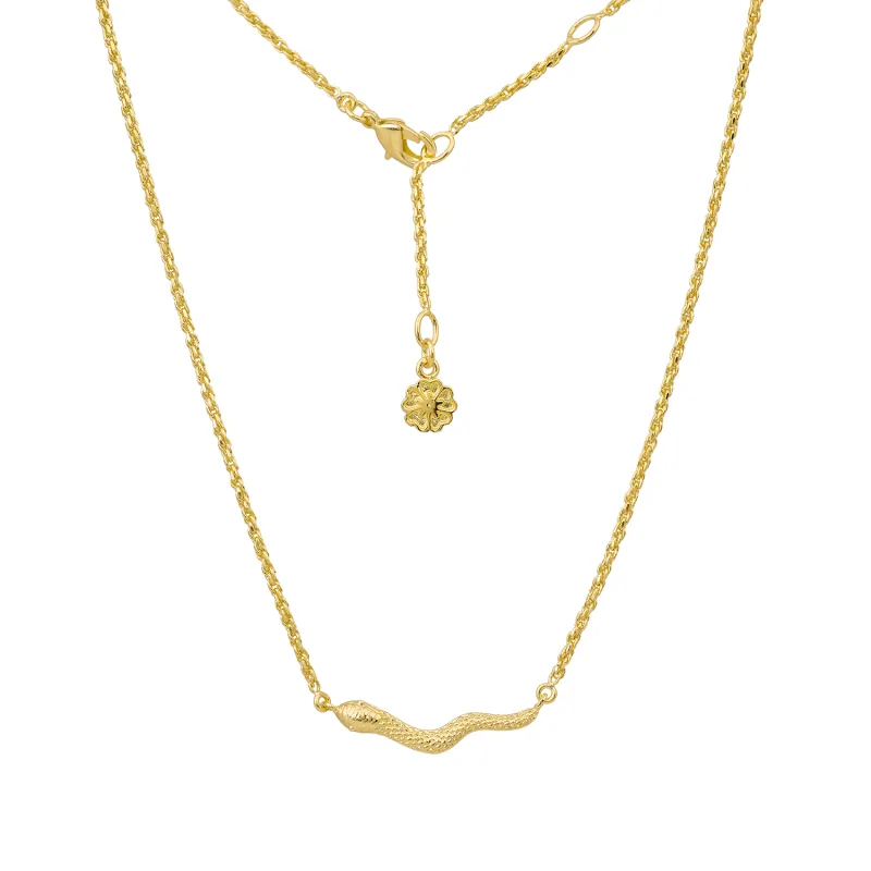 Medusa Reversible Gold Necklace made by Azuni London