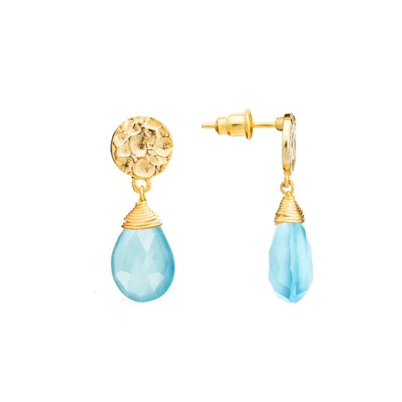 [PRE-ORDER] Athena Large Drop Earrings Pariba Onyx sold by Azuni London