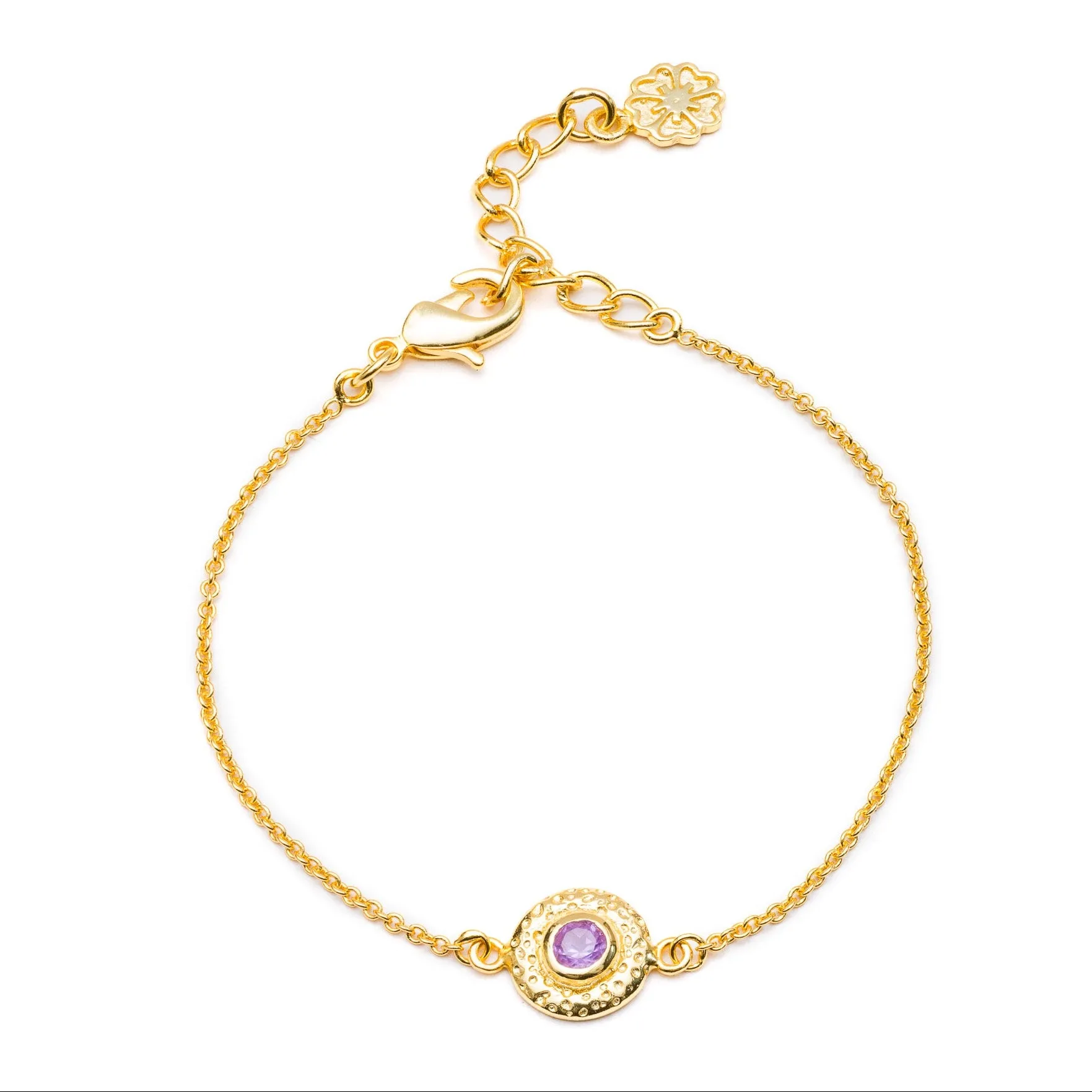 Luna Gemstone Bracelet Amethyst sold by Azuni London