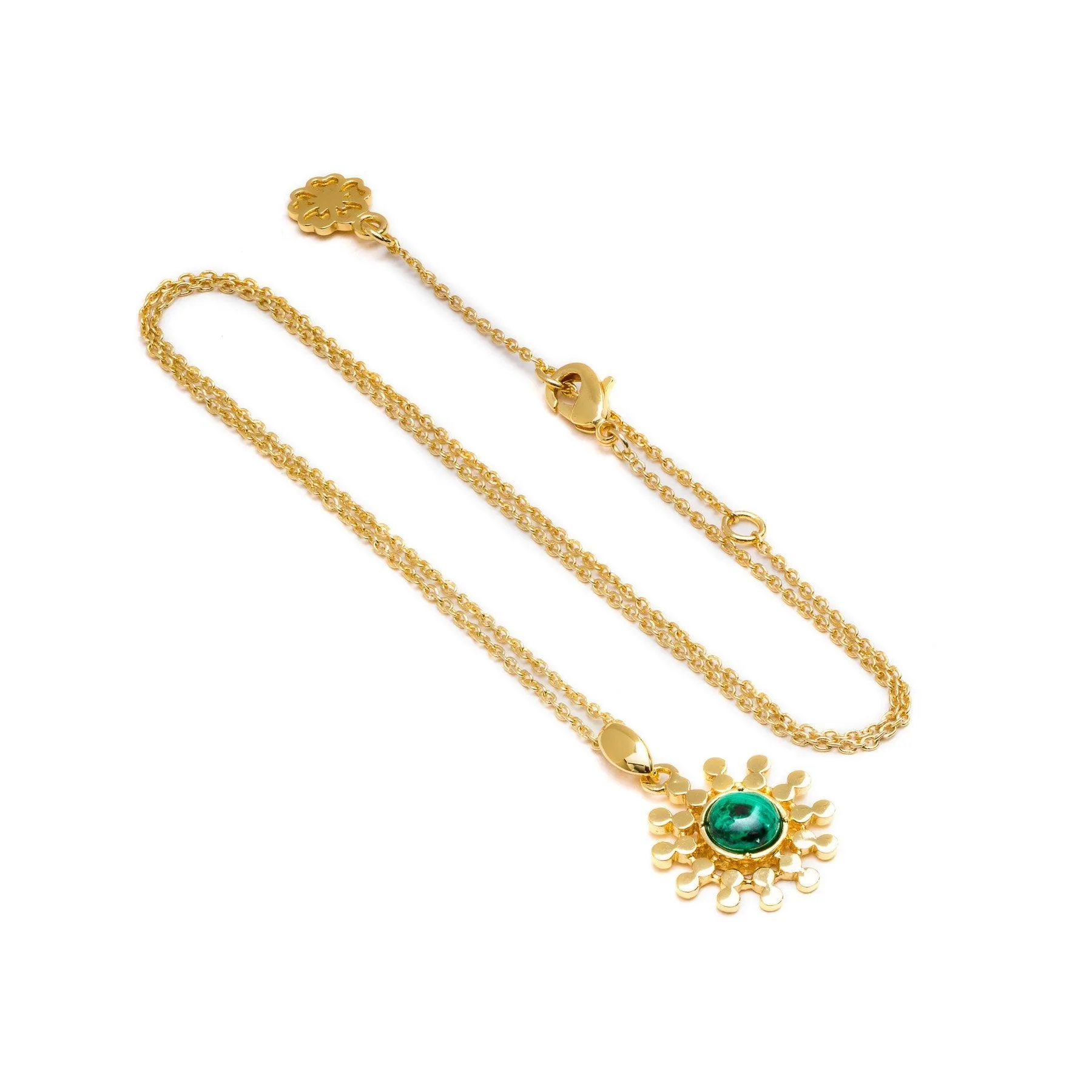 Etrusca Sun Drop Pendant with Malachite sold by Azuni London product image thumbnail 3