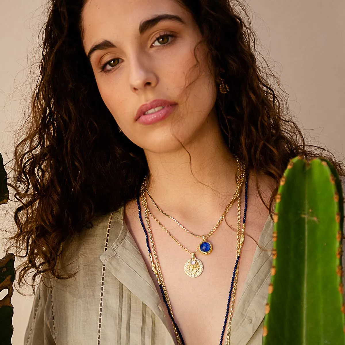 Apollo Reversible Doublet Gemstone Pendant: Abalone with Crystal sold by Azuni London product image thumbnail 3