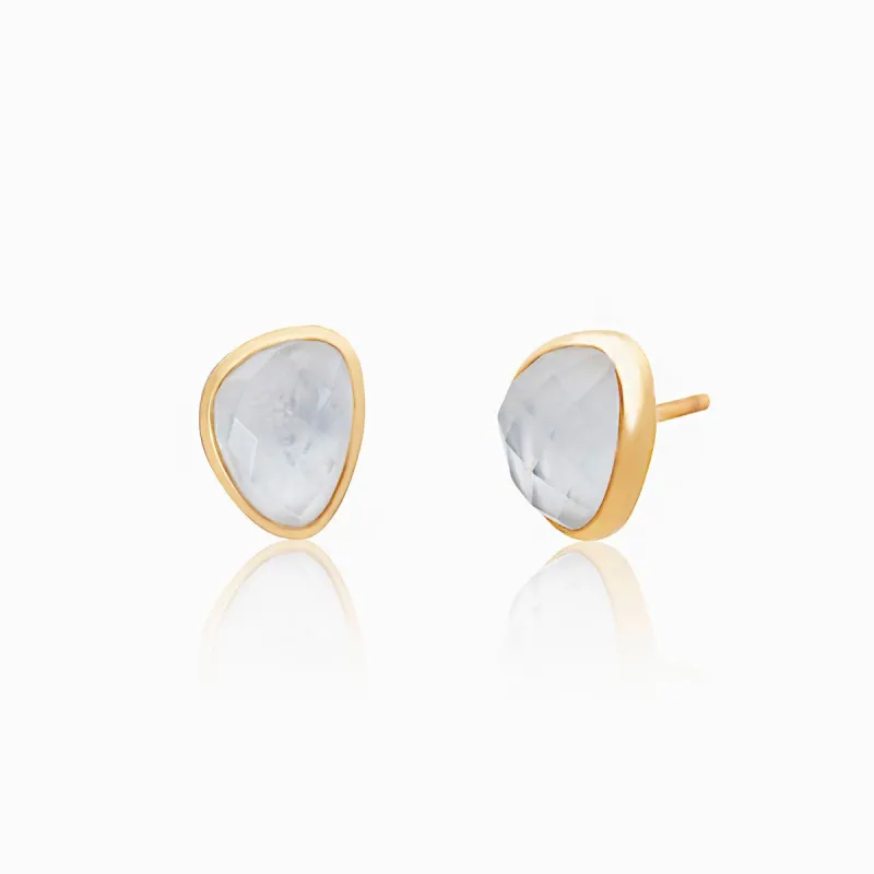 Odyssey Doublet Gold Stud Earrings sold by Azuni London