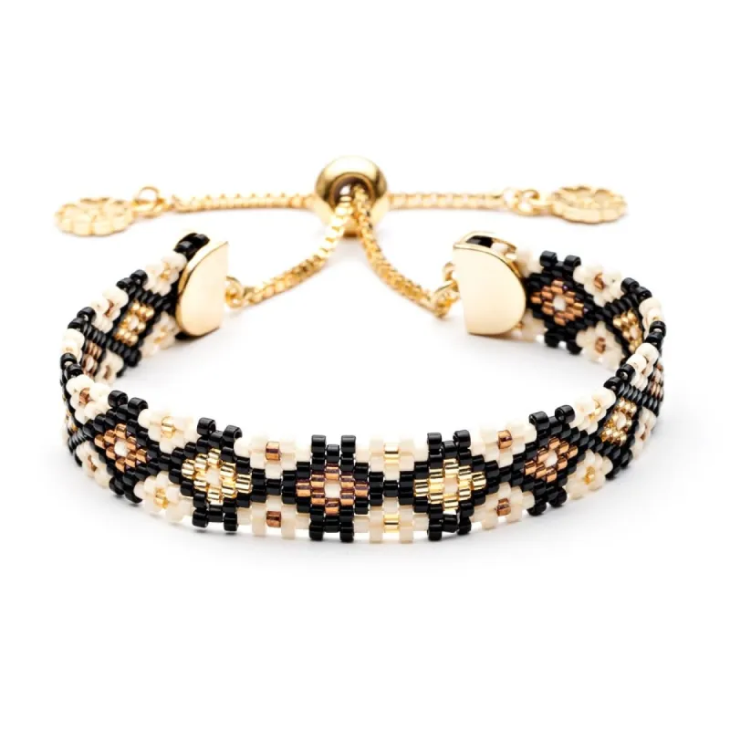 Tiponi Narrow Woven Bead Bracelet sold by Azuni London