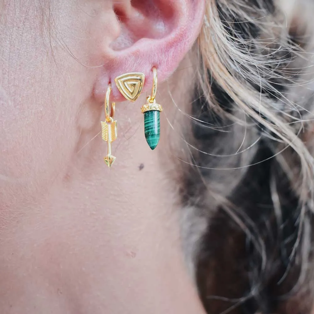 Pueblo Arrow Charm Hoop Earrings sold by Azuni London product image thumbnail 2