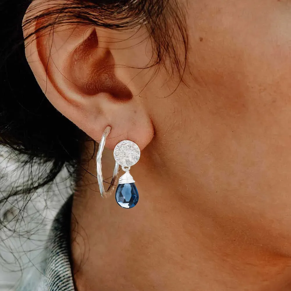 Classic Athena Drop Earrings: Silver Iolite sold by Azuni London product image thumbnail 2