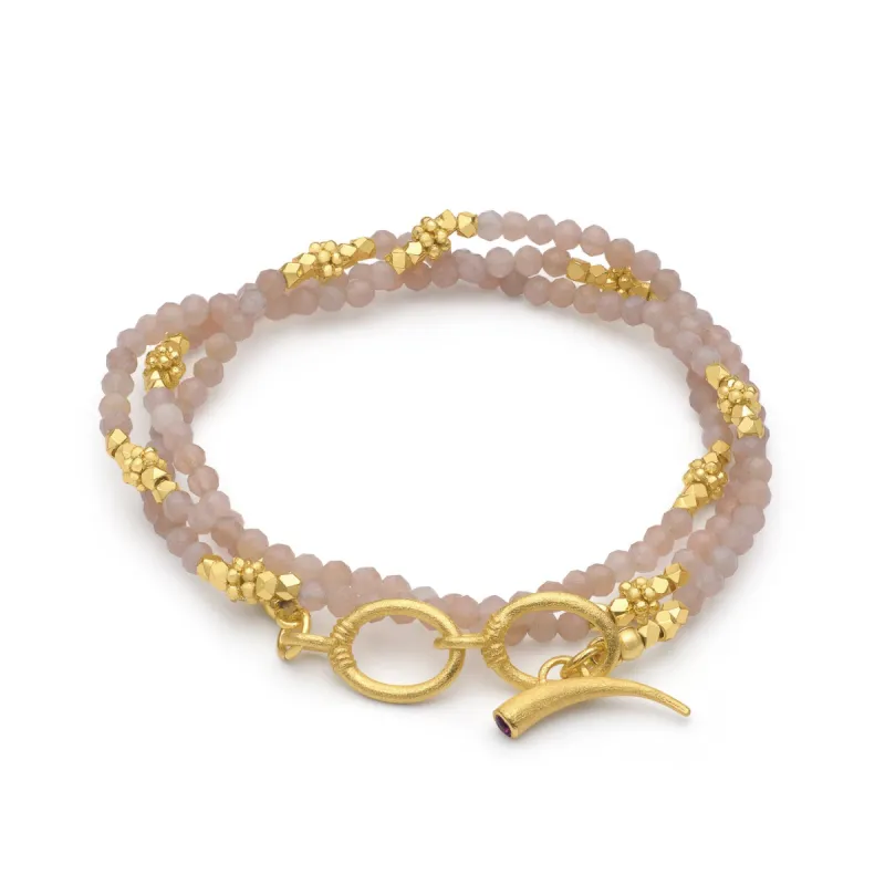 Versus Bead Gemstone Necklace & Bracelet Wrap made by Azuni London